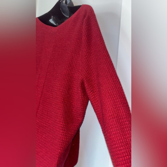 ❣️SOLD❣️ Northern Reflections Gorgeous Red Sparkle Fine Knit Sweater Top - Picture 11 of 11